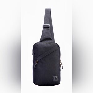 100% Recycled Bag by INUK; Brand New; Durable; Crossbody/Backpack; Night Black